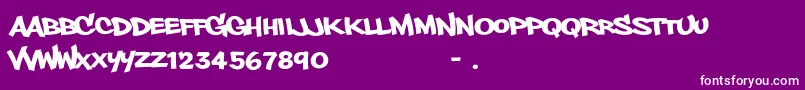 Police PhillysansRegular – polices blanches sur fond violet