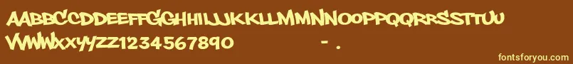 PhillysansRegular Font – Yellow Fonts on Brown Background