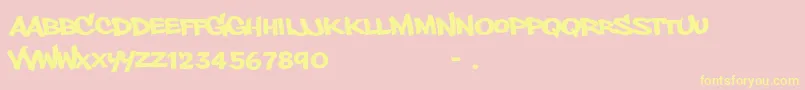 PhillysansRegular Font – Yellow Fonts on Pink Background
