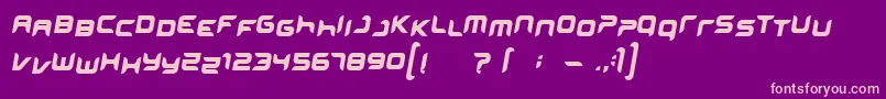 Шрифт Miniskap – розовые шрифты на фиолетовом фоне