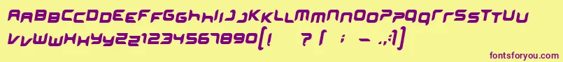 More about Miniskap Font Miniskap Font – Purple Fonts on Yellow Background