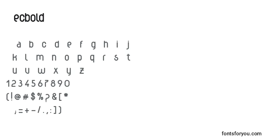 Wecbold-fontti – aakkoset, numerot, erikoismerkit