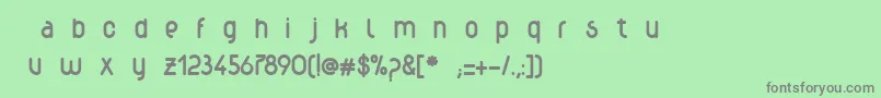 フォントWecbold – 緑の背景に灰色の文字