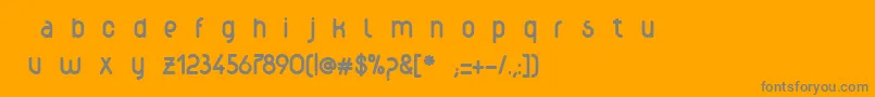 フォントWecbold – オレンジの背景に灰色の文字