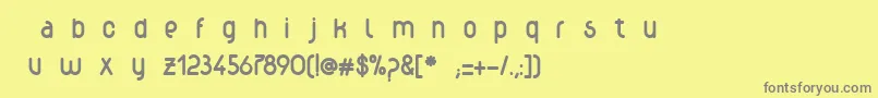 フォントWecbold – 黄色の背景に灰色の文字