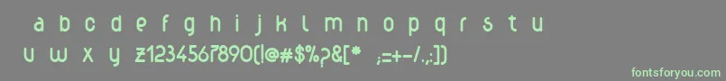 Wecbold-fontti – vihreät fontit harmaalla taustalla