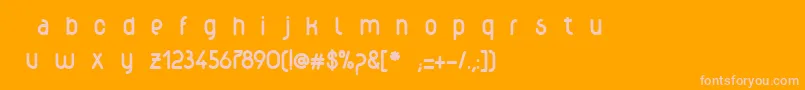 フォントWecbold – オレンジの背景にピンクのフォント