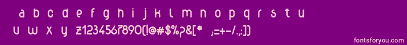 Wecbold Font – Pink Fonts on Purple Background