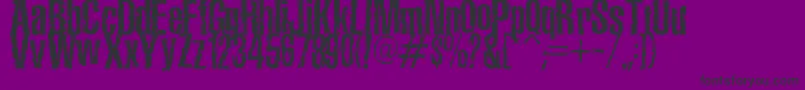 TerroramaChiseled Font – Black Fonts on Purple Background