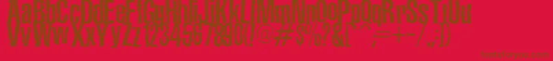 フォントTerroramaChiseled – 赤い背景に茶色の文字