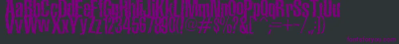 フォントTerroramaChiseled – 黒い背景に紫のフォント