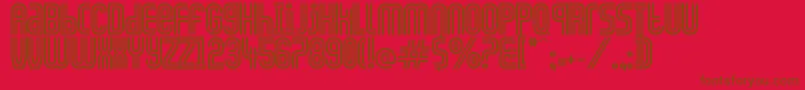 CiudadDeMexico Font – Brown Fonts on Red Background
