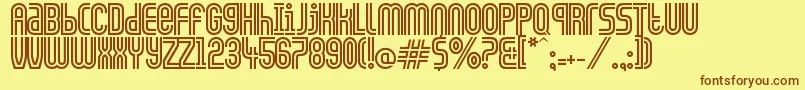 CiudadDeMexico Font – Brown Fonts on Yellow Background