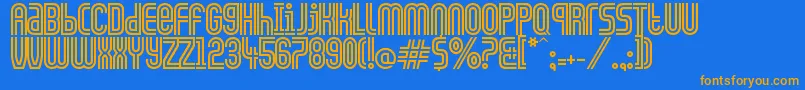 CiudadDeMexico Font – Orange Fonts on Blue Background