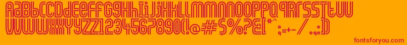 CiudadDeMexico Font – Red Fonts on Orange Background
