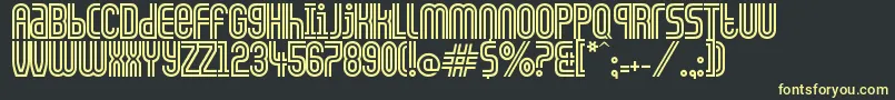 CiudadDeMexico Font – Yellow Fonts on Black Background