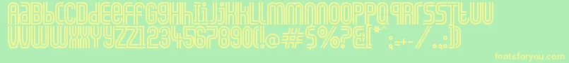 CiudadDeMexico Font – Yellow Fonts on Green Background