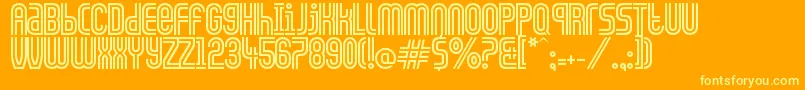 CiudadDeMexico Font – Yellow Fonts on Orange Background