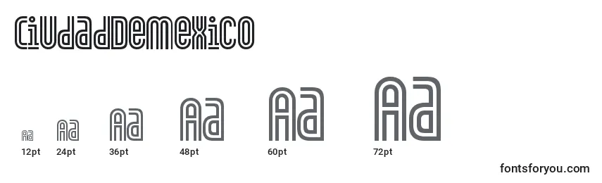 CiudadDeMexico Font Sizes