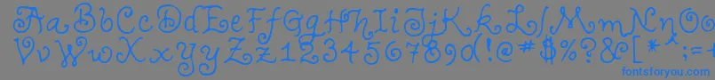 TeenageGirl1 Font – Blue Fonts on Gray Background