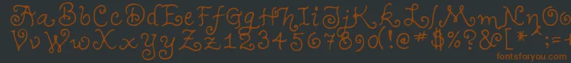 TeenageGirl1 Font – Brown Fonts on Black Background