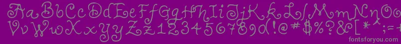 TeenageGirl1 Font – Gray Fonts on Purple Background