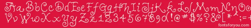 TeenageGirl1 Font – Pink Fonts on Red Background