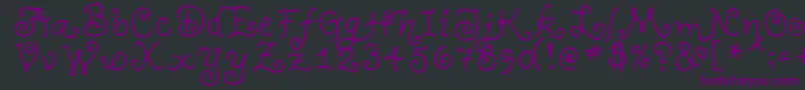 TeenageGirl1 Font – Purple Fonts on Black Background