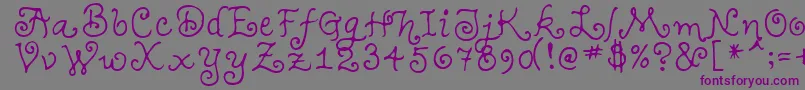 TeenageGirl1 Font – Purple Fonts on Gray Background