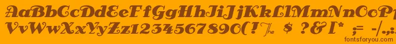 Antsypants Font – Brown Fonts on Orange Background