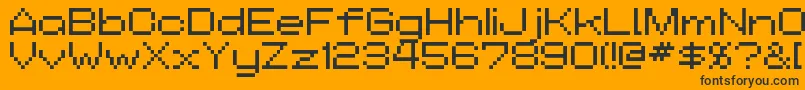 Addwbitmap09 Font – Black Fonts on Orange Background