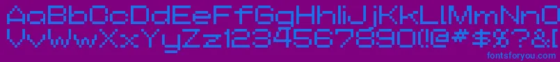 Addwbitmap09 Font – Blue Fonts on Purple Background