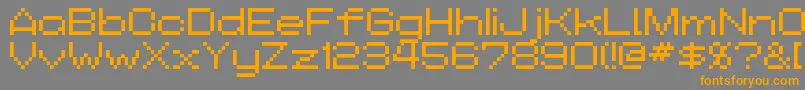 Addwbitmap09 Font – Orange Fonts on Gray Background