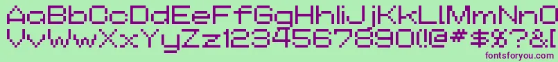 Addwbitmap09 Font – Purple Fonts on Green Background