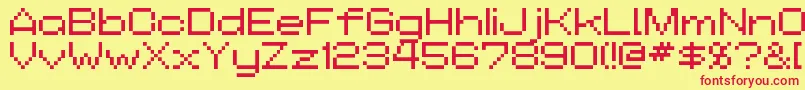 Addwbitmap09 Font – Red Fonts on Yellow Background