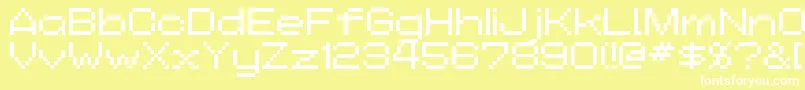 Addwbitmap09 Font – White Fonts on Yellow Background