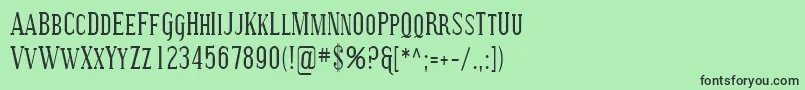 フォントSfcovingtonsccond – 緑の背景に黒い文字