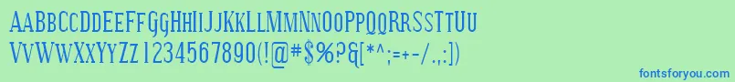 Sfcovingtonsccond Font – Blue Fonts on Green Background