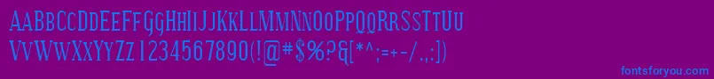 Sfcovingtonsccond Font – Blue Fonts on Purple Background