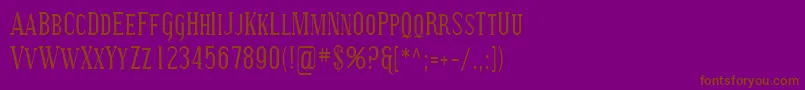 Sfcovingtonsccond Font – Brown Fonts on Purple Background