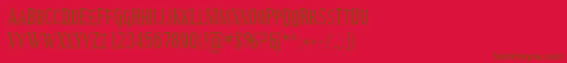 Sfcovingtonsccond Font – Brown Fonts on Red Background