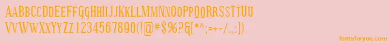 Sfcovingtonsccond Font – Orange Fonts on Pink Background