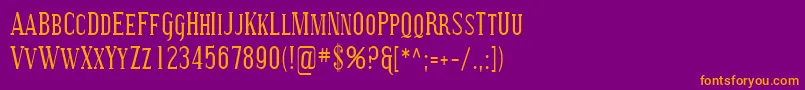 Sfcovingtonsccond Font – Orange Fonts on Purple Background