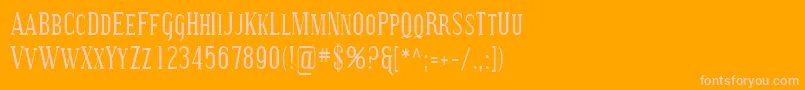 Sfcovingtonsccond-Schriftart – Rosa Schriften auf orangefarbenem Hintergrund