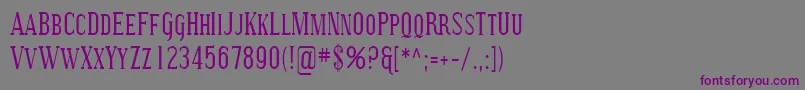フォントSfcovingtonsccond – 紫色のフォント、灰色の背景