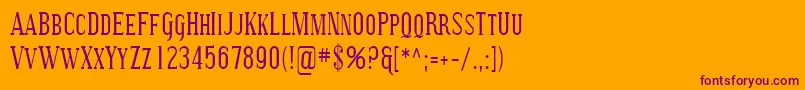 Шрифт Sfcovingtonsccond – фиолетовые шрифты на оранжевом фоне