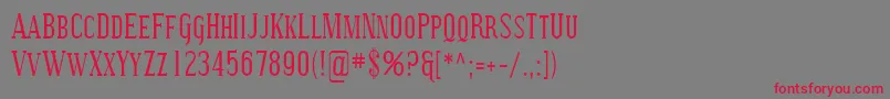 Sfcovingtonsccond Font – Red Fonts on Gray Background