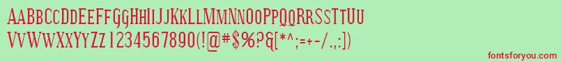 Sfcovingtonsccond Font – Red Fonts on Green Background