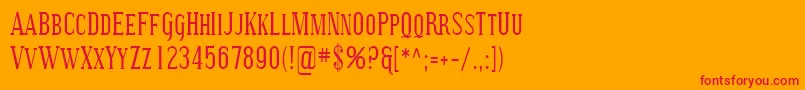 Sfcovingtonsccond Font – Red Fonts on Orange Background