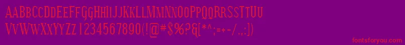 Sfcovingtonsccond Font – Red Fonts on Purple Background